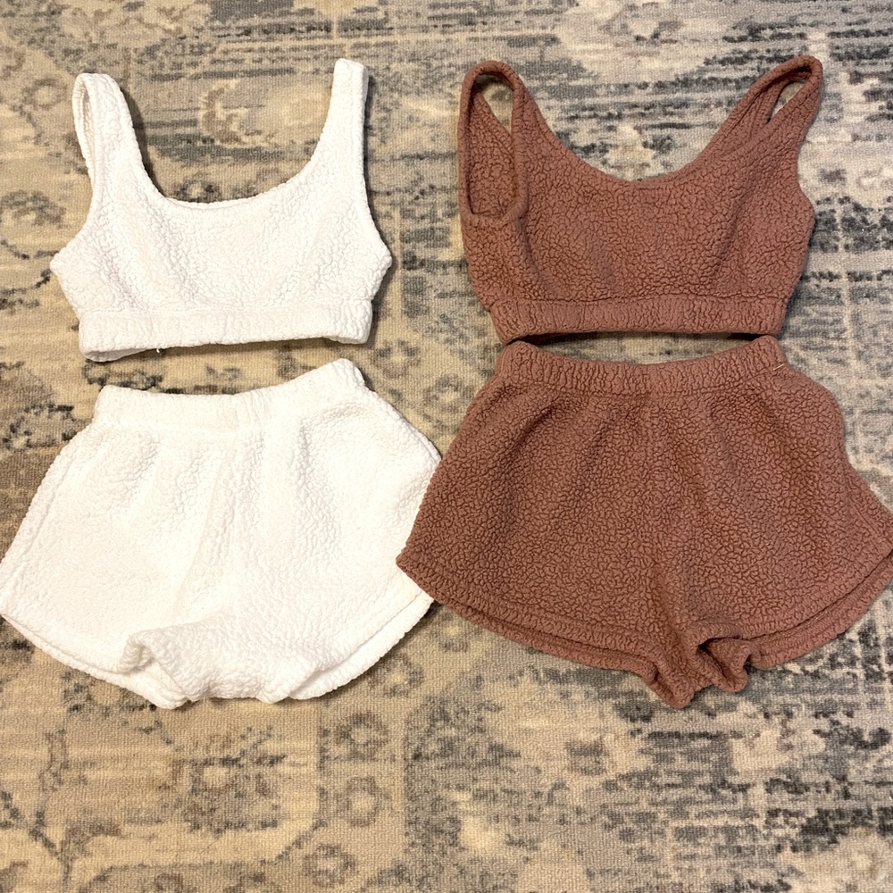 Shein fuzzy lounge sets .